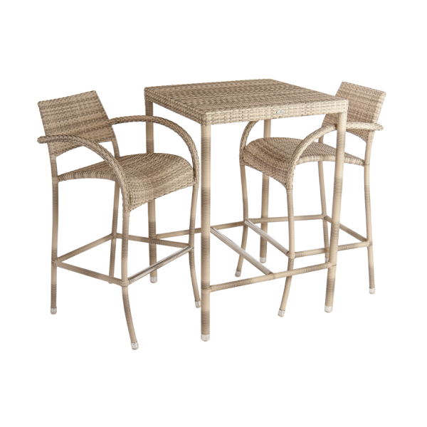 Ocean Pearl Fiji 2 Seater Bar Set (1 x Table, 2 Chairs)